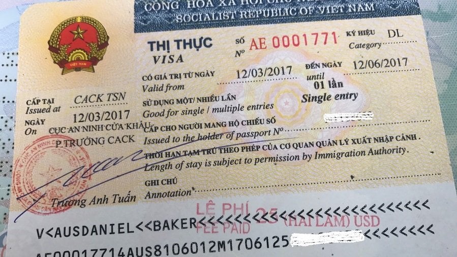 Các loại visa thị thực nhập cảnh Việt nam theo mục đích và hiệu lực 2022