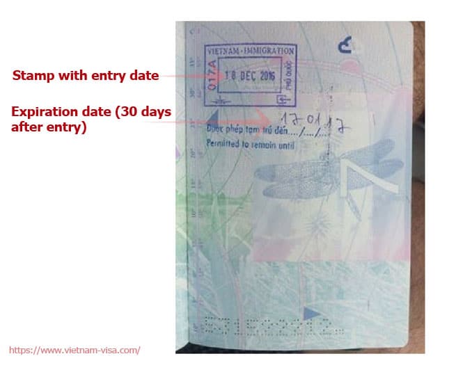 Phu Quoc visa exemption stamp