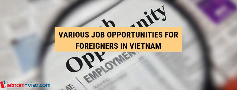 Various job opportunities for foreigners in Vietnam - Vietnam visa service