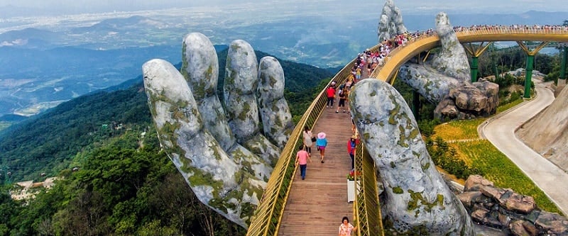 Golden Bridge - an emerging attraction in Da Nang - apply for vietnam visa online