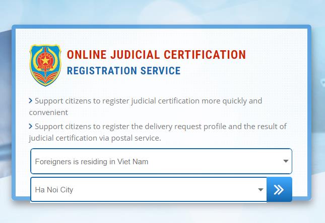 Online Register for Vietnam Police Check