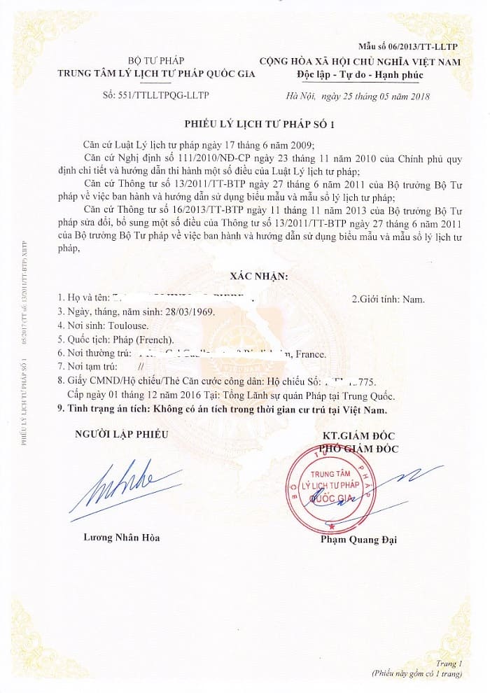 Sample of Vietnam police check for foreigners