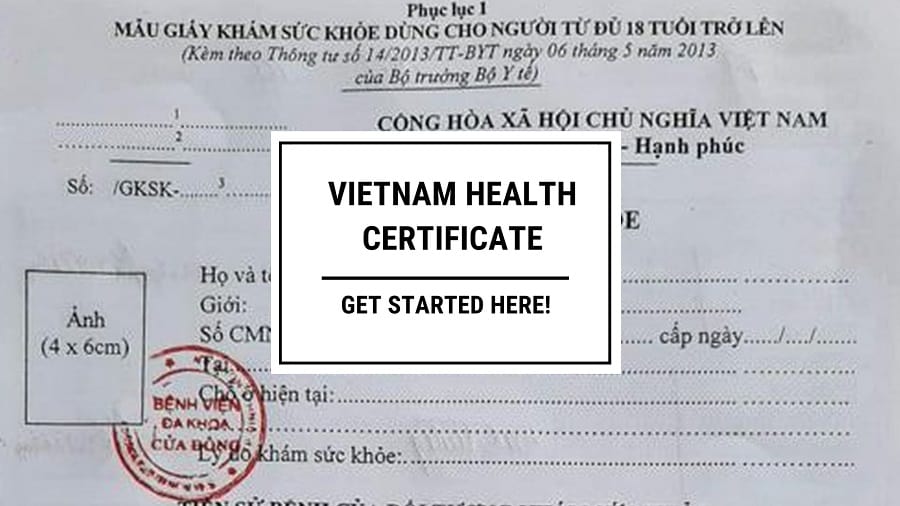 Vietnam health certificate for foreigners - All you need to know