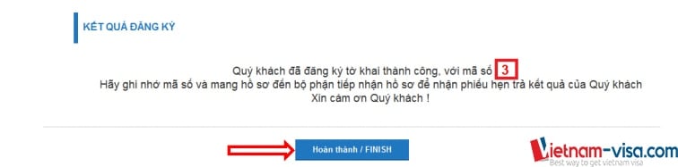 Mã số đăng ký trực tuyến lý lịch tư pháp - Vietnam-visa