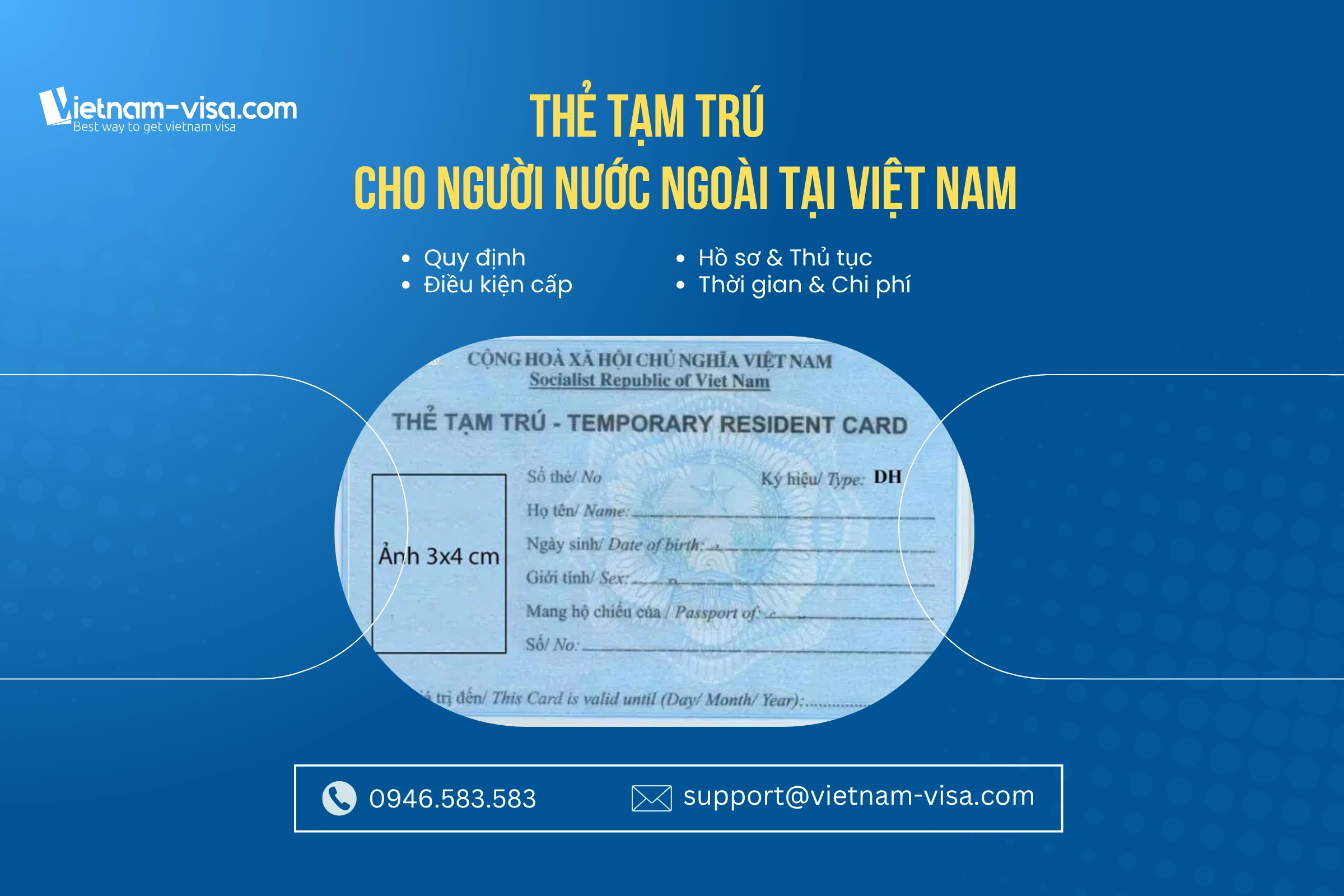 Hướng dẫn thủ tục làm thẻ tạm trú cho người nước ngoài (A-Z)