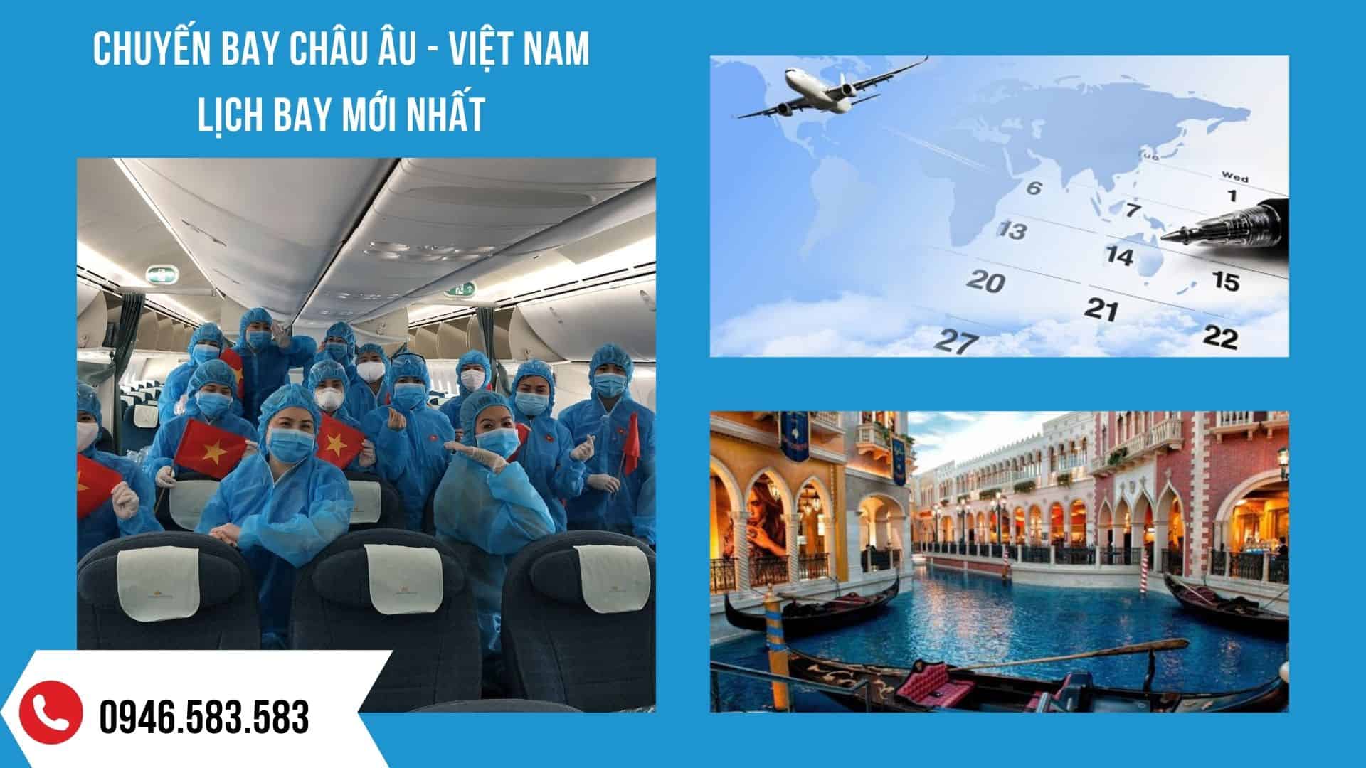 Lịch chuyến bay từ châu Âu về Việt Nam