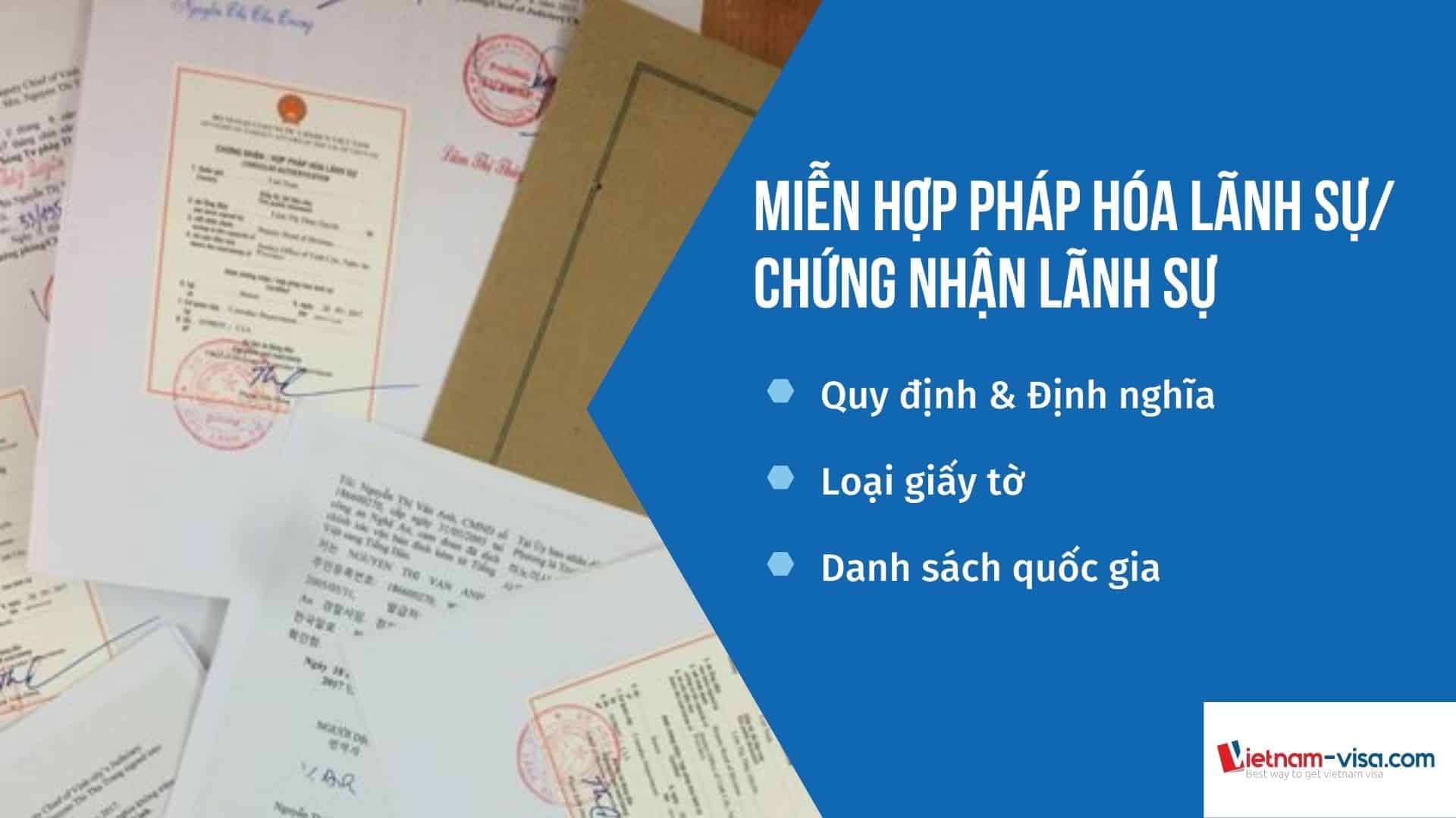 Danh sách 30 nước và 4 loại giấy tờ được miễn hợp pháp hóa lãnh sự/chứng nhận lãnh sự