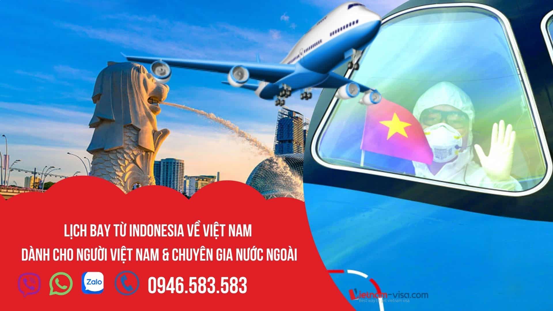 [HOT] Vé máy bay từ Indonesia về Việt Nam – Lịch bay mới nhất