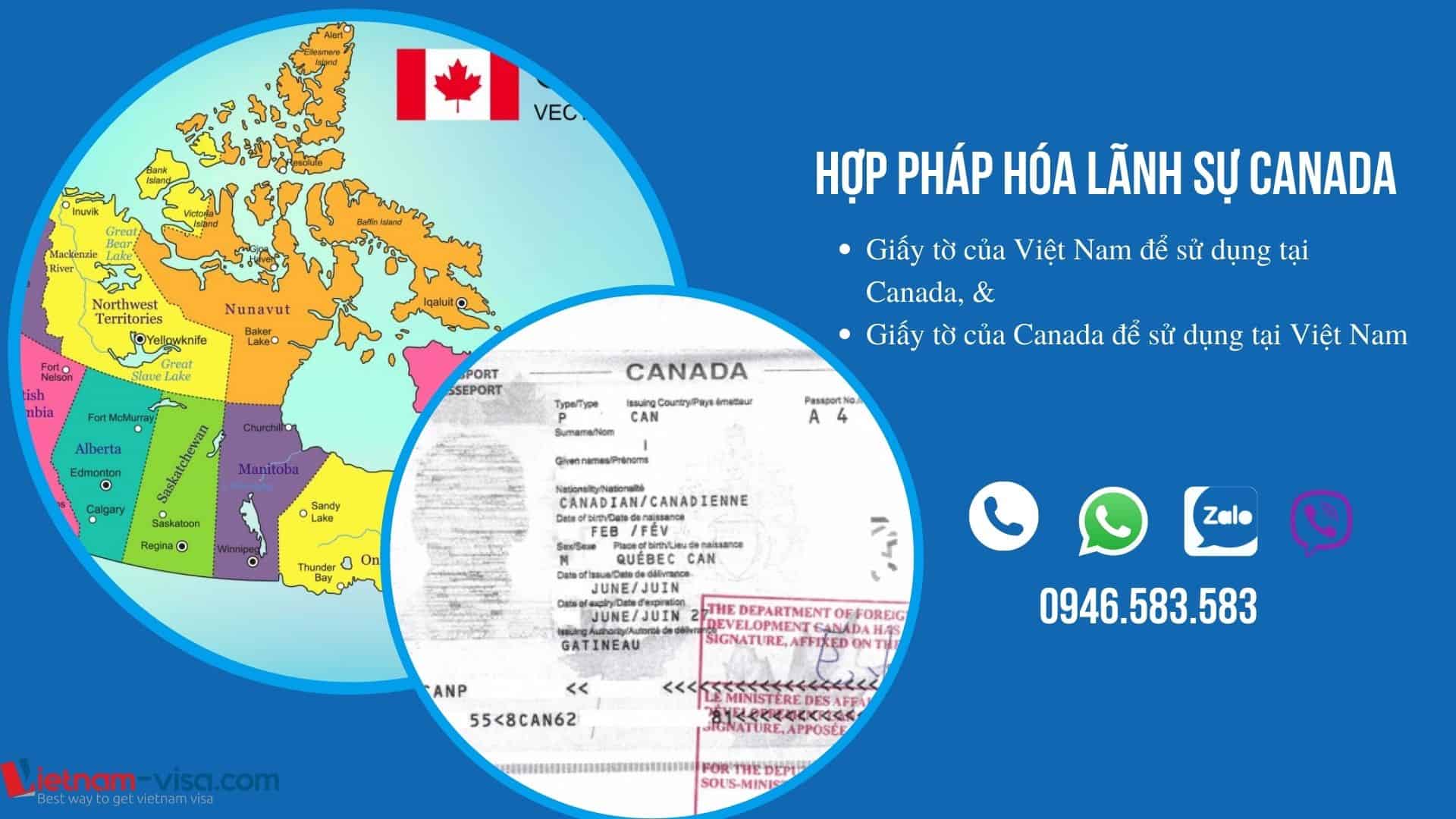 Hợp pháp hóa lãnh sự Canada - Thủ tục và dịch vụ