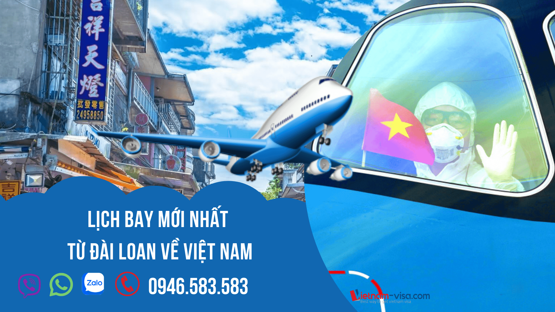 Lịch bay từ Đài Loan về Việt Nam mới nhất