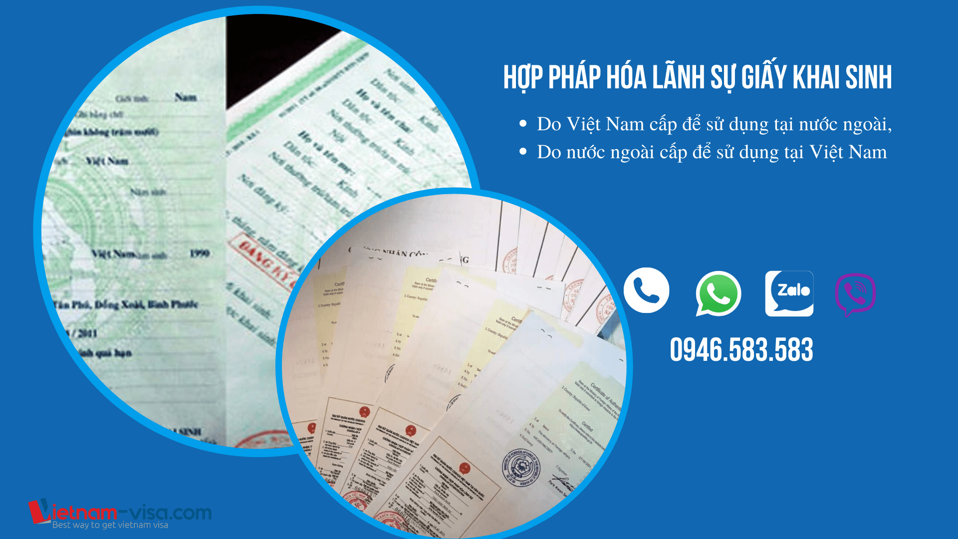 Hợp pháp hóa lãnh sự giấy khai sinh