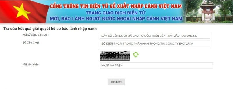 Tra cứu hồ sơ xin công văn nhập cảnh cho người nước ngoài - Vietnam-visa