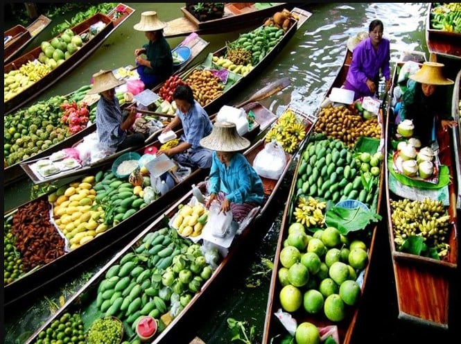 湄公河三角洲 – 水上市场集中地