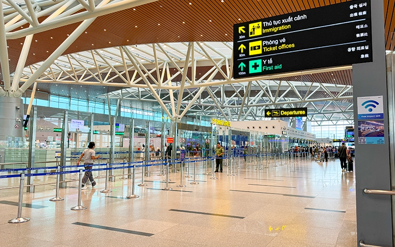 Nhà ga T2 nơi làm thủ tục xuất cảnh sân bay Đà Nẵng