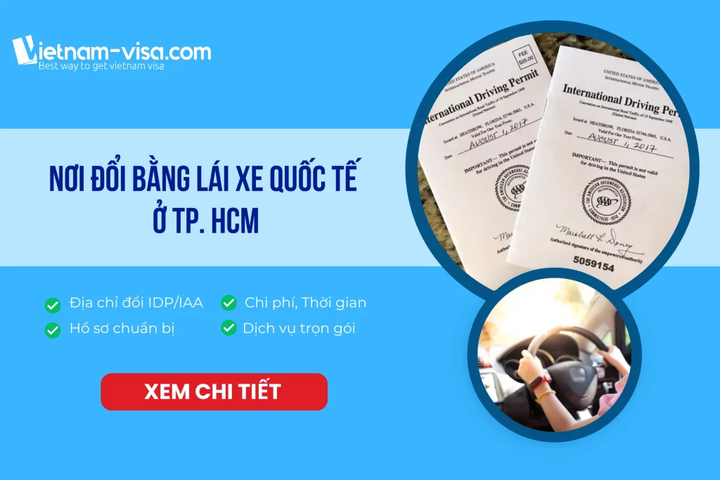 Nơi đổi bằng lái xe quốc tế tại TP.HCM