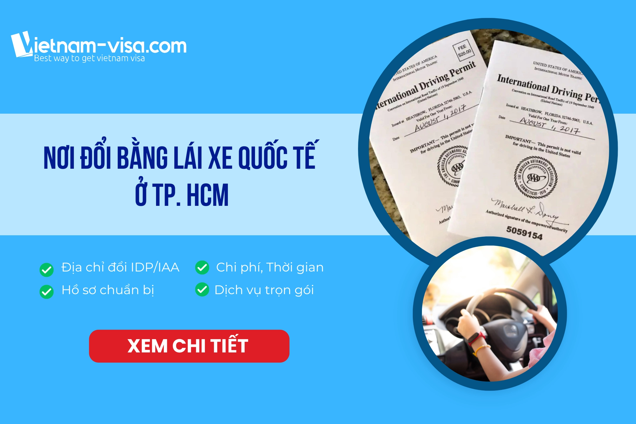 Nơi đổi bằng lái xe quốc tế ở TP.HCM: Thủ tục, địa chỉ và dịch vụ trọn gói uy tín