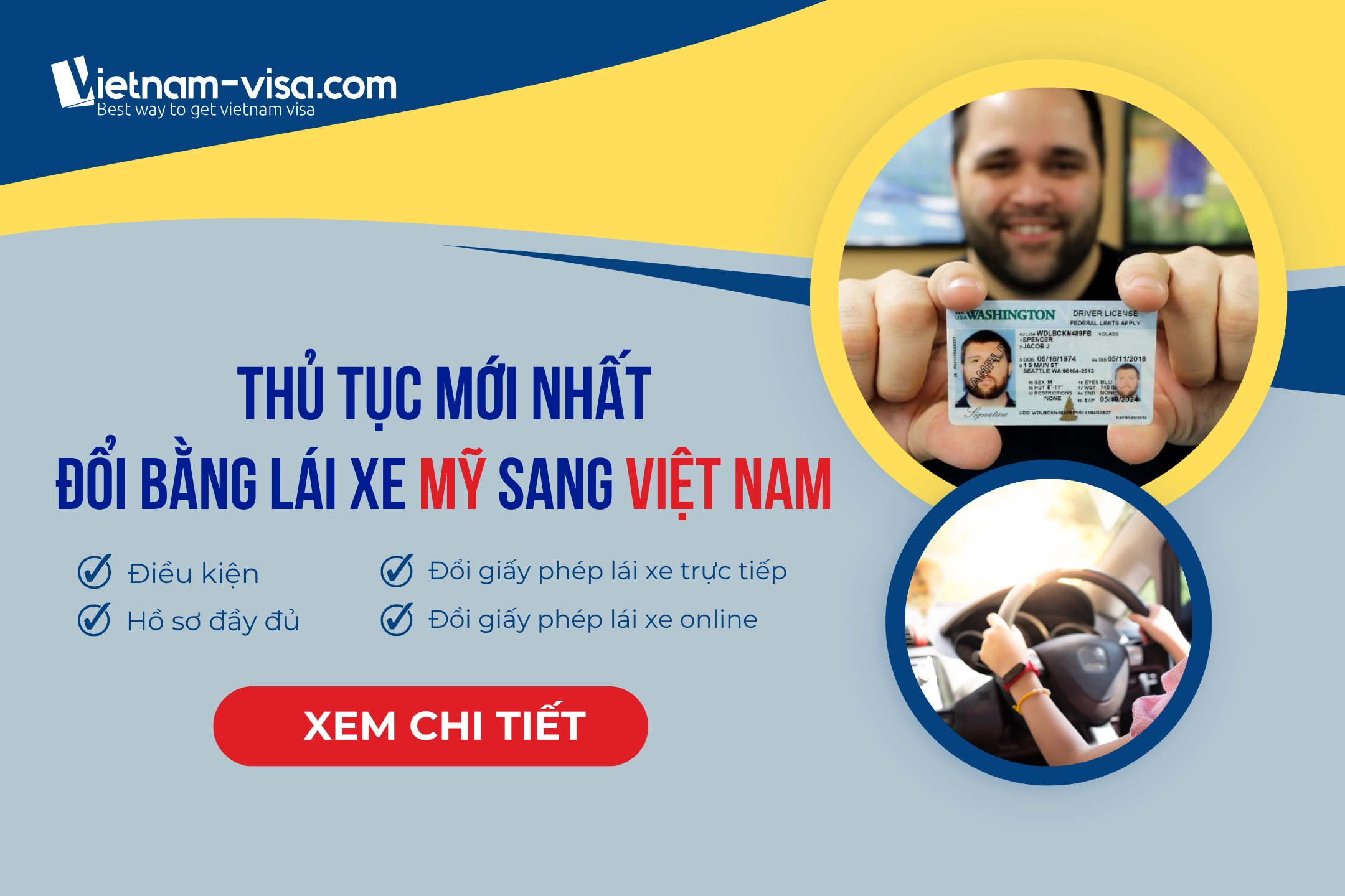 Thủ tục đổi bằng lái xe Mỹ sang Việt Nam: Hướng dẫn từ A–Z