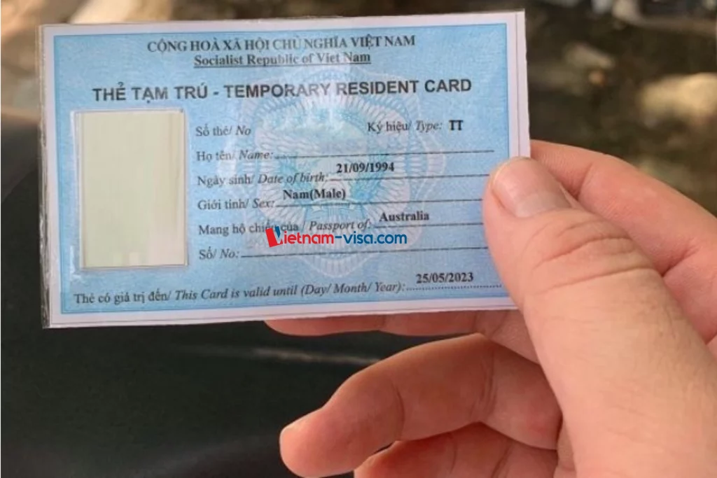Mẫu thẻ tạm trú thăm thân cho người nước ngoài tại Việt Nam