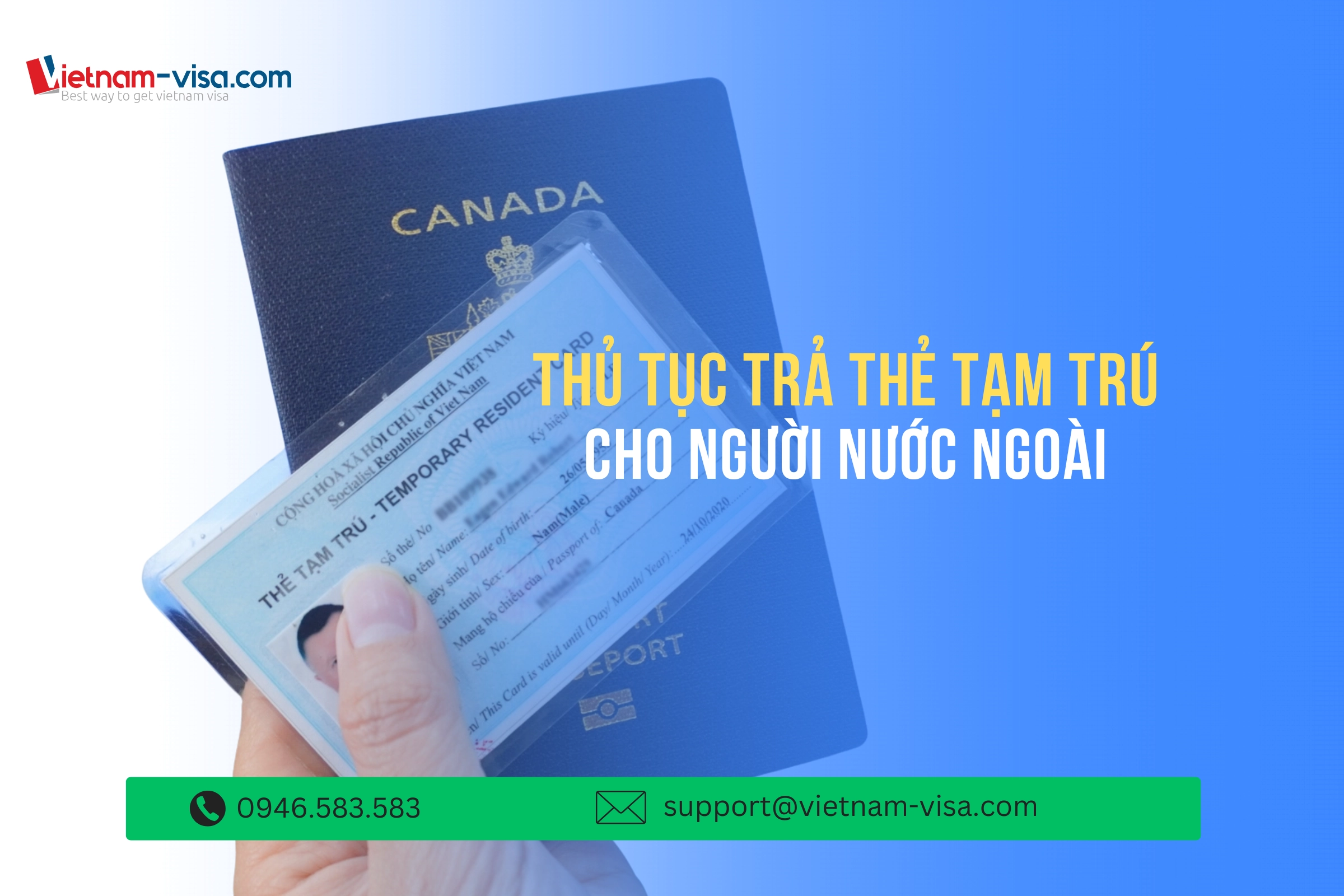 Lưu ý quan trọng về thủ tục trả thẻ tạm trú cho người nước ngoài