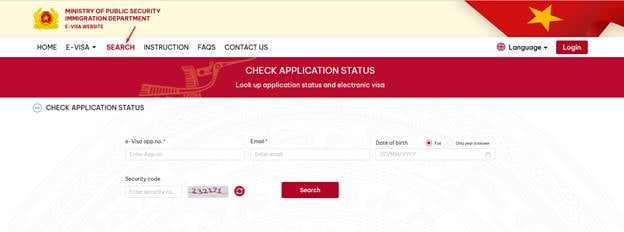 Required information to check vietnam evisa status online