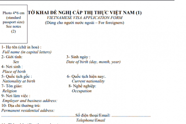 Cómo Llenar el Formulario de Visa a la Llegada a Vietnam