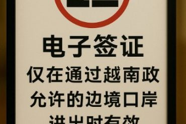 电子签证仅适用于通过越南政府允许的边境口岸出入境