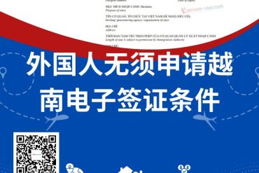 属于外国人入出境、过境及居住越南法的第8条第1、2、3、4款规定的外国人无须申请越南电子签证